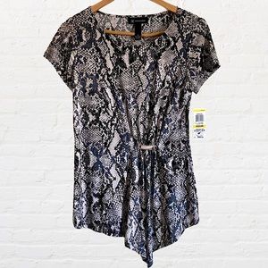 INC INTERNATIONAL DIAMOND BACK SNAKE PRINT TOP